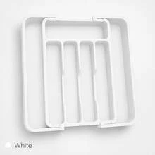 1pc Expandable Cutlery Drawer Organizer, Utensil Tray, Fork And Kitchen Utensil Storage Rack, Adjustable Divider Kitchen Organizer, PP Material, Suitable For Spoons, Forks, Knives - Multicolor - View 11