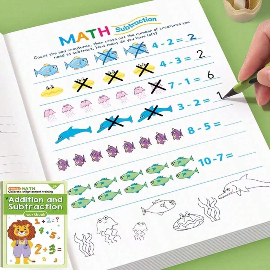 Preschool Math Practice Book: Number Tracing, Addition And Subtraction Workbook, Number Recognition And Writing Introduction Book, Interactive Preschool Math Workbook, Enhancing Number Sense, Focus, And Early Calculation Skills