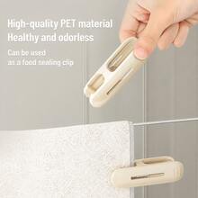 10pcs Modern Clothes Peg Set, Transparent Black Beige PET Laundry Clips, No-Mark Strong Grip Clamps, Windproof Non-Slip Hanger Clips, Suitable For Home Balcony Washing & Drying, Travel, Dorm Storage, Holiday Gift - Multicolor - View 3