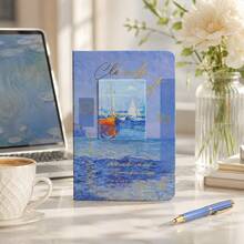 1pc (Size 14.5*21cm) Claude Retro Oil Painting Hardcover Notebook A5 Lined Journal Vintage Art Diary Notepad For Office School Holiday Gift - 6092 - View 8