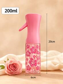 Floral Pattern PET Material Refillable Travel Spray Bottle - Professional Grade High Pressure Atomizing Nozzle | 200ml/300ml High Pressure Continuous Vacuum Fine Mist Spray | Hair Styling Tool, Hair Care Accessory, Travel Essential - Multicolor - View 10