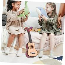 Ukelele para pequeña guitarra tocable iluminación instrumento musical - Color de la madera - Ver 5