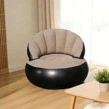 3pcs Set: 1 PVC Inflatable Sofa, 1 Air Pump, 1 Air Hose. PVC Outdoor Chair, Inflatable Chair, Foldable Portable Chair, Outdoor Goods, Home Decor, Inflatable Bean Bag Chair For Outdoor Use, Inflatable Camping Chair, Inflatable Lounge Sofa - Multicolor - View 6
