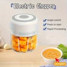 Máy xay và băm tỏi mini 250ml dùng pin sạc, bền và đáng tin cậy, lý tưởng để xay tỏi, ớt, hành tây, thịt băm, các loại hạt, v.v. - Nhiều màu - Xem 7