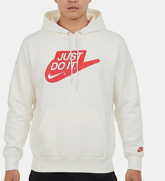 Nike 男款連帽套頭舒適百搭衛衣 白色