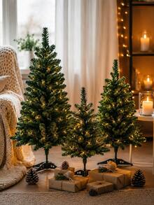 MEHELANY 1pc Artificial Christmas Tree, Green Christmas Tree, PVC Christmas Decoration Fake Christmas Tree Artificial Plant, Used For Home Decor, Office Decor, Party Decor, New Year Party Christmas Party Decoration Artificial Christmas Tree - Green - View 5