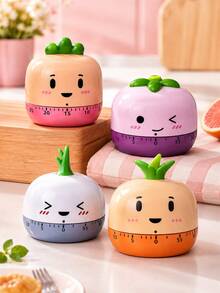 1 buah Timer Dapur Mekanik Tanpa Baterai, Desain Wajah Hewan Warna-warni dan Bodi Berbentuk Kubah, Timer Putar Manual ABS dengan Fungsi Hitung Mundur 55 Menit, Cocok untuk Penggunaan Dapur, Belajar dan Musim Kembali ke Sekolah - MultiWarna - View 1