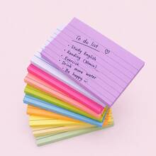 300 Sheets 6 Colors Double‑Sided 11‑Lines Lined Index Note Cards,110gsm Thick Non‑Sticky Memo Sheets 12.7*7.6cm,Flash Study Cards,Back To School Must‑Have - one-size - View 8