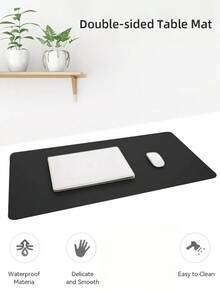 DANYCASE Large Desk Pad PU Waterproof Mouse Pad Desktop Keyboard Mat Gaming Mouse Pad Computer Accessories - Black - View 3