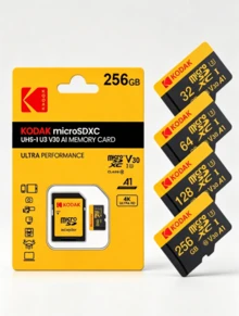 Kodak Kartu memori MicroSD, 16GB/32GB, Kelas 10 UHS-I U1, kartu memori TF berkecepatan tinggi, perekaman video definisi tinggi, kompatibel dengan dashcam, ponsel, dan laptop. - View 1