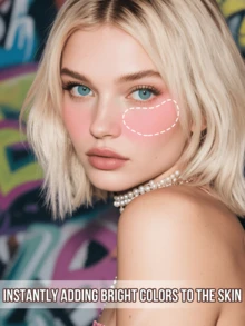 MISSLYN 2PCS Juicy Cheeks Fruity Shimmer Blush & Milk Shake Powder Blush Set, Buildable Color & Smooth Blendable, Face Blush & Shimmer Duo Set, For Everyday Wear, Party & Night Out, Hot Shimmer & Soft Glow, Makeup Blush Kit - #01+#10 - View 7