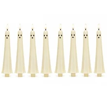 White Ghost Shaped Candle Light, Halloween Themed Flameless Electronic Candle, Battery Operated (Batteries Not Included), Perfect Choice For Halloween Party And Home Decor. - Multicolor - View 12