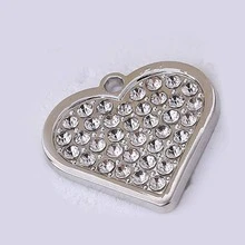 1pc Rhinestone Heart Charms With Split Rings, Sparkling Alloy Keychain Pendants For Bags, Keys, Pouches & DIY Accessories - Single Piece - View 13