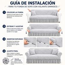 Sofa Slipcovers - Light Grey - View 3