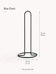 Metal Vertical Paper Towel Holder, Freestanding Countertop Roll Dispenser With Round Base, Modern Kitchen Dining Table Paper Towel Storage Rack, Suitable For Home Essentials, Kitchen Countertop, Dining Table, Bathroom And Home Decor - Multicolor - View 8