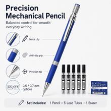 Mechanical Pencil Set, Metal Mechanical Pencil, 0.5mm/0.7mm Refillable Drafting Pencil For Students, School, Office, Writing, Drawing And Sketching - Multiple Styles - View 5