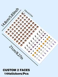 Custom Photo Nail Stickers, Personalized Face And Pet Nail Decals, Halloween Ghost Pumpkin Spider Web Patterns, Waterproof Self-Adhesive DIY Nail Stickers, Halloween-Themed Decorations, Suitable For Women And Girls' Halloween Parties - Multicolor - View 11