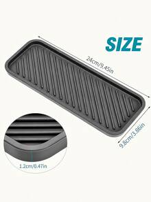 Available In 2 Colors, Bathroom Tray Soft Draining Mat, Soft Drainage Tray, Flexible Material, Non-Slip And Durable, With Hanging Holes - Multicolor - View 5