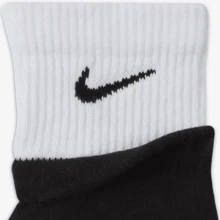 Nike Double-Layer Double-Swoosh Athletic Training Crew Socks Unisex Couple Style Combo Pack Black - Black - View 4
