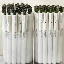 5/10pcs White Minimalist Retractable Neutral Pens, Black 0.5MM Smooth Quick-Dry Tip, For Practice, Note-Taking, Office Writing, Signing, Stationery - Multiple Items - View 3