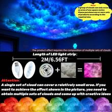 3D Thunder Cloud LED Night Light, RGB Music Sync Cloud Lamp, USB Powered Color Changing DIY Room Decor Light, Suitable For Bedroom, Game Room, Party, Christmas, Halloween, Birthday And Holiday Decoration - RGB - View 9