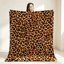 1PC Vintage Leopard Print Plush Blanket Home Sofa Decor Throw Blanket Bedroom Living Room Leisure Nap Blanket - Multicolor - View 7