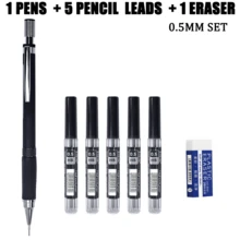 Mechanical Pencil Set, Metal Mechanical Pencil, 0.5mm/0.7mm Refillable Drafting Pencil For Students, School, Office, Writing, Drawing And Sketching - Multiple Styles - View 4