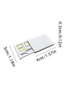 SIM Card Holder, Portable Mobile Phone SIM Card Ejector Tool, Multi-Functional TF Memory Card Protector And Organizer, Suitable For Business Trips And Travel, Compact And Anti-Loss Card Storage, Ideal For Students And Travelers. - Multicolor - View 10