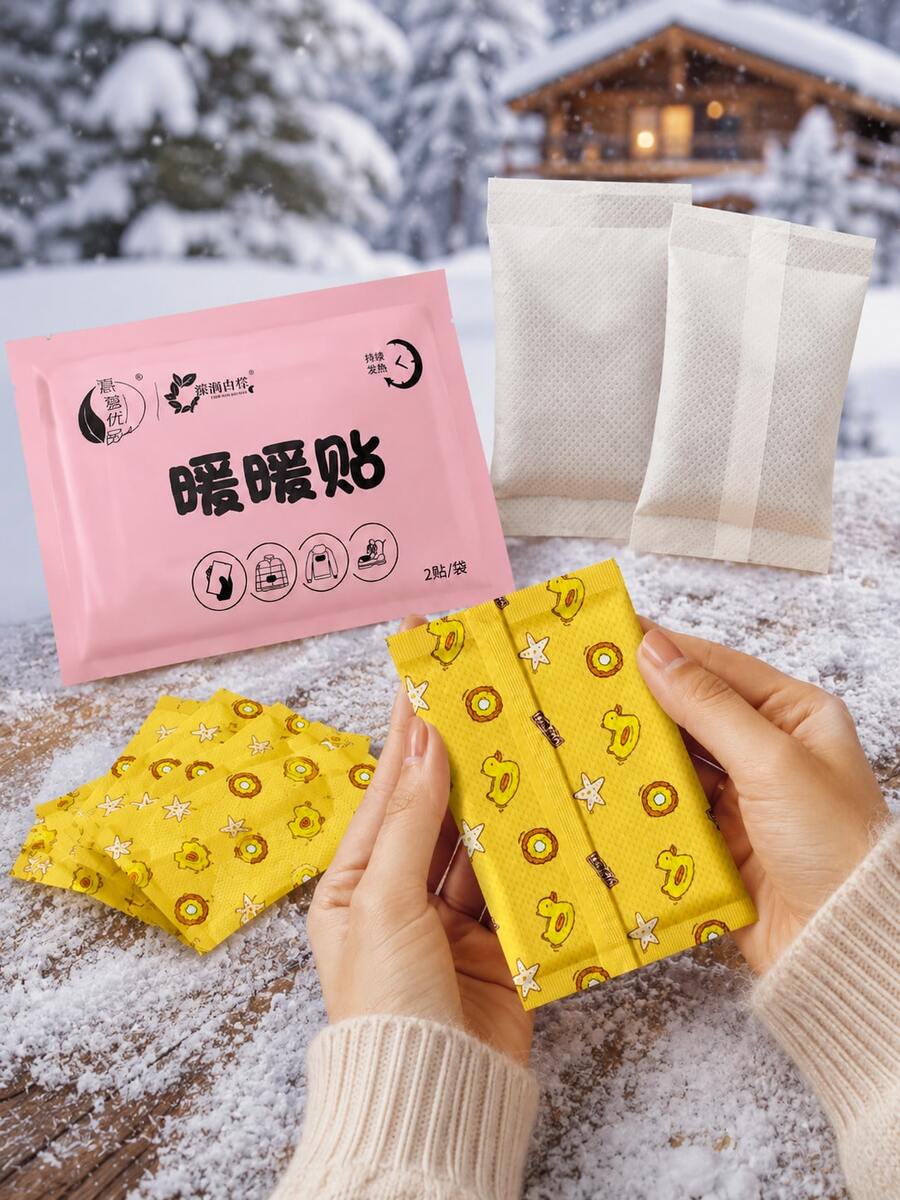 Portable Winter Warm Patch, Cute Printed Disposable Heat Pads, Outdoor Shopping Street Travel Daily Winter Use Portable Cold Protection Companion, Heating Patch - Multi-color - View 1