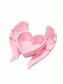 1pc Heart-Shaped Winged Tray, Jewelry Tray, Jewelry Storage Box, Plastic Material, Unbreakable, Suitable For Earrings, Rings, Keys And Small Accessories, Essential Room Decor, Perfect Gift For Wedding And Graduation Season - Multicolor - View 10