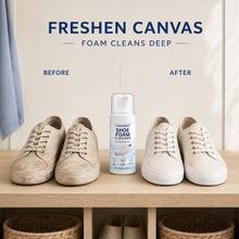 3-In-1 Shoe Cleaner Kit,Foam Sneaker Cleaner With Brush & Towel,Powerful Stain Remover For White Shoes, Leather, Canvas,Everyday Shoe Care - 1 Shoe Cleaner + Shoe Brush + Towel - View 5