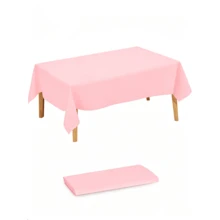 1/5 Packs Pink Plastic Disposable Tablecloths, 137x183cm Light Pink Disposable Rectangular Tablecloths, For Parties, Birthdays, Weddings, Picnics, Home Kitchen Dining Party Table Decorations - C-pink - View 8