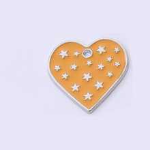 1Pc Colorful Enamel Heart Charms With Split Rings, Star Pattern Alloy Keychain Pendants For Bags, Backpacks, Keys & DIY Accessories - Single Piece - View 12