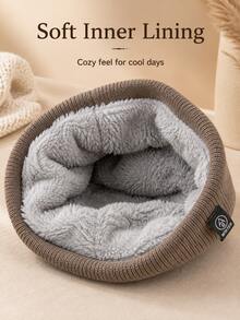 Classic Knitted Fabric Fleece Lined Neck Warmer, Plush Inner Layer With Ribbed Texture, 4 Colors Available, Unisex Pullover Style Scarf, Suitable For Cycling, Running, Hiking, Commuting, Skiing, Outdoor Sports, Cold Weather, Holiday Gifts, Winter Daily Wear - Multicolor - View 7
