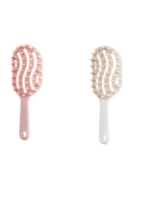 1/2Pcs Long Handle Scalp Care Massage Comb,Hollow Coarse Tooth Design,Wet And Dry Use, Suitable For Nail Art And Applying Care Products(Random Color) - Multicolor - View 15