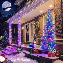 Set de 3 Piezas Cadena de Luces LED de 10M, 8 Modos de Iluminación, Impermeable, Decoración para Navidad, Fiesta, Jardín y Hogar, Varios Colores Disponibles - luz de color - Ver 9
