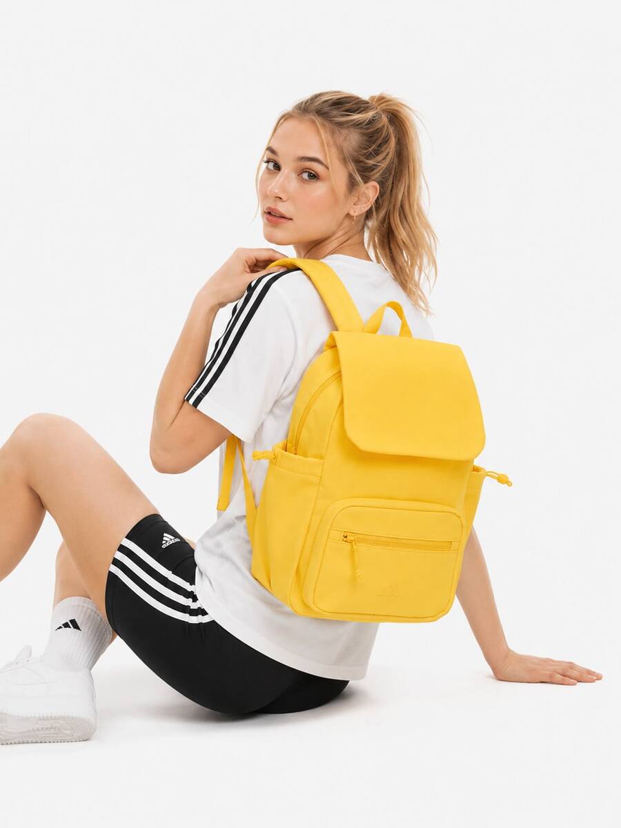 Adidas New W FLUFFY BP Versatile Backpack Dimensions: Approx. 26*20*12cm - Yellow - View 1
