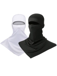 1pc Or 2pcs Or 3pcs Balaclava Face Mask Sun Protection Neck Gaiter Summer Full Face Mask Breathable Motorcycle Helmet Liner Windproof Long Neck Cover Ski Mask - Multicolor - View 5