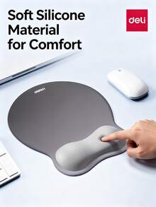 DELI LN181 Ergonomic Mouse Pad Wrist Rest, Soft Memory Foam, Non-Slip Silicone Wrist Support For Laptop Desktop, Unisex Office And Gaming Mouse Pad - View 5