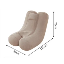 1pc Inflatable Lazy Sofa, Single Lazy Sofa Chair, Home Leisure Flocked Sofa, Outdoor Camping Portable Folding Sofa - Multicolor - View 10