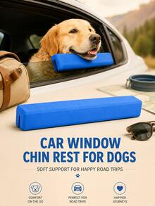Dog Car Window Chin Rest Soft Cushion, Car Window Rest For Dogs, Soft EVA Buffer Pet Window Support Cushion, No-Installation Portable Dog Car Ride Chin Support Accessory, Universal Self-Driving Travel Pet Car Accessory, Effectively Relieves Neck Fatigue For Medium And Large Dogs During Long Car Rides, Outdoor Long-Distance Travel Pet Comfort Product - A - View 2