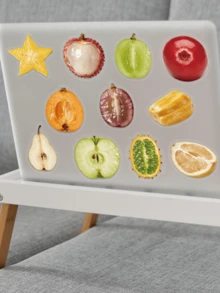 50pcs Fresh Cut Fruit PET Stickers, Waterproof Transparent Creative Cartoon Stickers, Suitable For Decorating Phones, Tablets, Luggage, Guitars, Skateboards - 1 Set - View 6