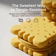 Cookie-Shaped Cable Organizer, Compact And Cute, Easy To Assemble, Simulated Cookie Desktop Storage - Multicolor - View 7