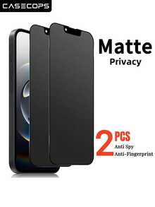 CASECOPS 2Pcs Matte Privacy Screen Protector, Compatible With Iphone 18 Pro Max/18 Pro/18/17 Pro Max/17 Pro/16 Pro/15 Pro/14/13/12/11/XR/X Series. Anti-Spy Tempered Glass, 9D Full Coverage, Anti-Glare, Real Anti-Fingerprint Matte Finish, 9H Scratch-Resistant, Smooth Touch, Speaker Dustproof, Compatible Phone Cases. As A Holiday Gift For Family And Friends For Occasions Such As Halloween And Christmas. - 2 Pieces - View 20