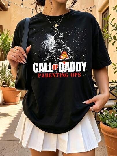 Funny T-Shirt "Call Of Daddy Parenting Ops" – Father's Day Gift – Graphic Cotton T-Shirt..