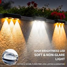 1pc LED Solar Light, Solar Fence Light - 2 Lighting Colors (Warm White/Cool White), Suitable For Yard, Commercial Places, Fence, Steps, Garden And Stairs Outdoor Commercial Solar Wall Light - Multicolor - View 3
