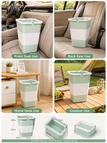 Foldable Car Trash Can, Multi-Functional Car Trash Can, Umbrella Storage, Portable Car Wash Bucket, Office Trash Can, Multi-Functional Storage Box, Suitable For Car, Office, Living Room, Multiple Colors Available - Multicolor - View 8