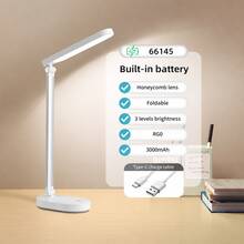 PHILIPS Lampu Belajar LED Kecerahan Tinggi, Pengaturan Kecerahan Tiga Suhu Warna, Lampu Meja Lipat untuk Membaca di Asrama, Lampu Malam Meja LED Isi Ulang untuk Mahasiswa dan Kantor - MultiWarna - View 11