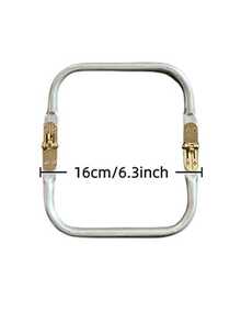 1pc Aluminum Square Purse Frame Clasp, Woven Bag Frame Accessories, Suitable For DIY Coin Purses, Cosmetic Bags, Jewelry Boxes, Creative Handmade Works, Old Bag Repair And Renovation, Handmade Purse Frame Material - Double Team - View 13