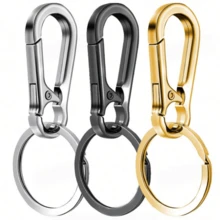 5pcs Durable Alloy Metal Keychains, Convenient Key Rings And Key Chain Storage Bags With Sturdy Clips And Car Key Hooks, Versatile For Daily Use - Carabiner - View 2